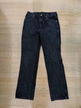 Wrangler Men's Black Straight-Leg Jeans Size 30